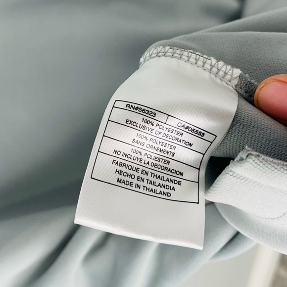 Rare AIR JORDAN Basketball ATHLETIC TANK TOP GRAY / CAROLINA BLUE & WHITE TRIM - Picture 5 of 5